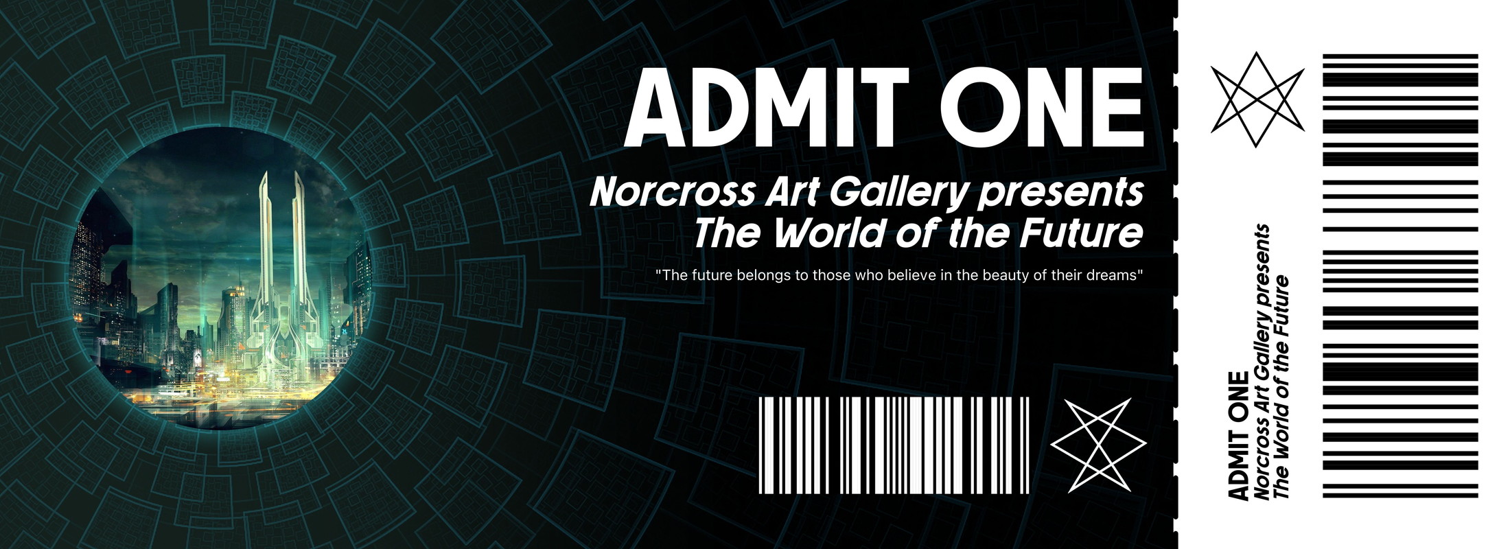 Admit One ticket: Norcross Art Gallery presents The World of the Future